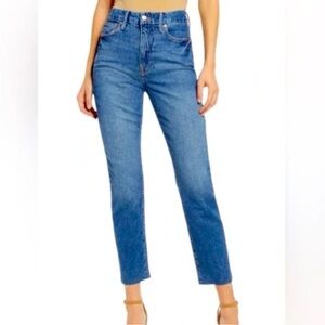 Good American Good Classic Raw Hem Jeans